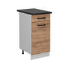 KÜCHENUNTERSCHRANK R-Line Goldkraft Eiche 40 cm AP Anthrazit - Honigeiche/Eiche Wotan, Holzwerkstoff (40/81.6/60cm) - Vicco