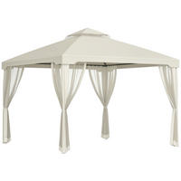 GARTENPAVILLON, mit Moskitonetz, beige - Creme, Textil (26.5/13/198cm) - Vallsero