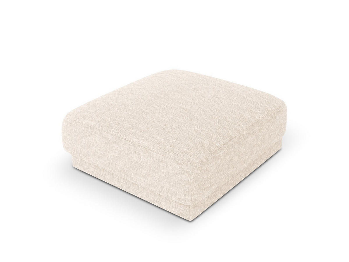 POUF Miley aus Chenille-Stoff leichtes beige - Creme, Textil (90/40/90cm) - Micadoni