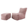 SITZSACK SET Rest und Easy Cord - Rosa, Textil (80/90/100cm) - MIRJAN24