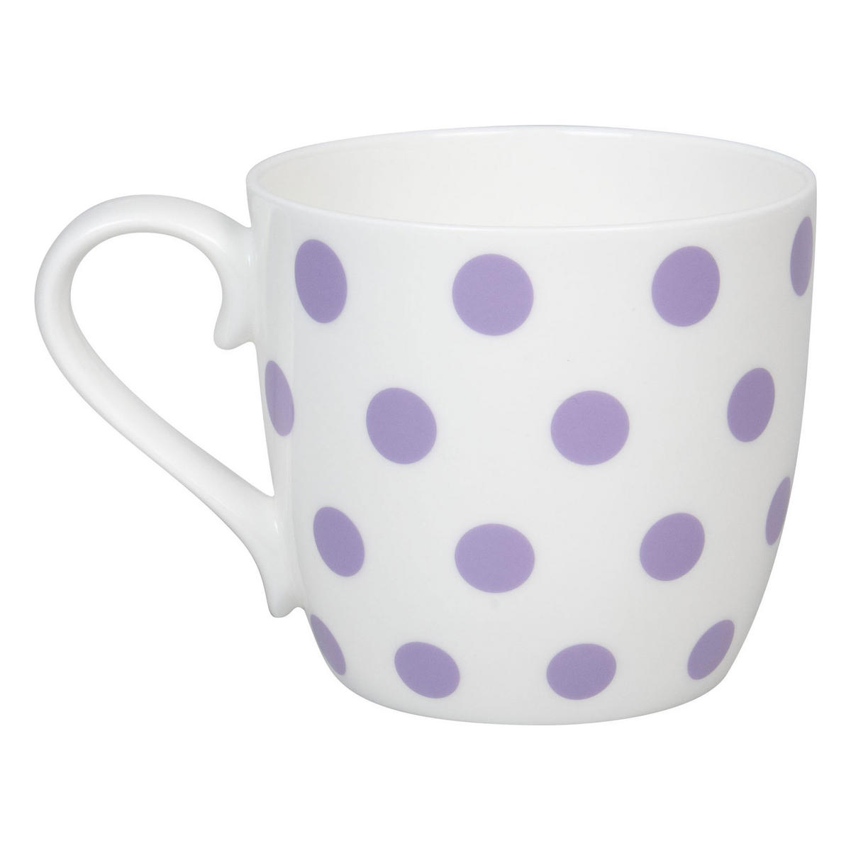 KAFFEEBECHER Dots - Lilac, Tasse - Violett/Weiß, Keramik (0.43L) - Könitz