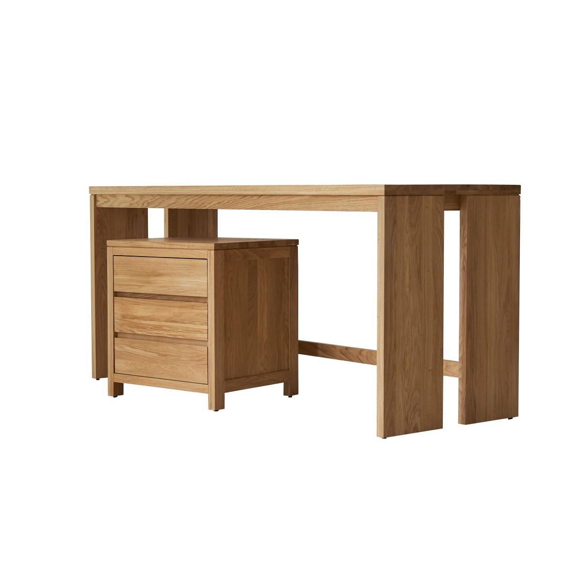 SCHREIBTISCH Eden Natur aus Eiche - Naturfarben, Holz (60/160/74cm) - Tikamoon