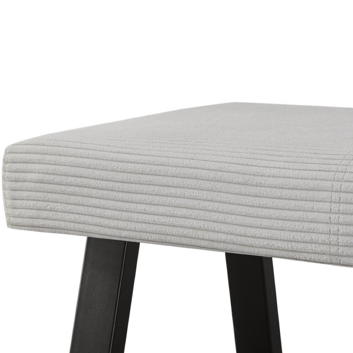 SITZBANK DOLCE - Hellgrau, Textil/Metall (140/48/48cm) - B&D Home