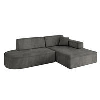 ECKSOFA Ottomane Rechts IREA-L1-v4 - 234x171x79 cm Ecru - Anthrazit, Holzwerkstoff/Textil (171/234cm) - ALTDECOR