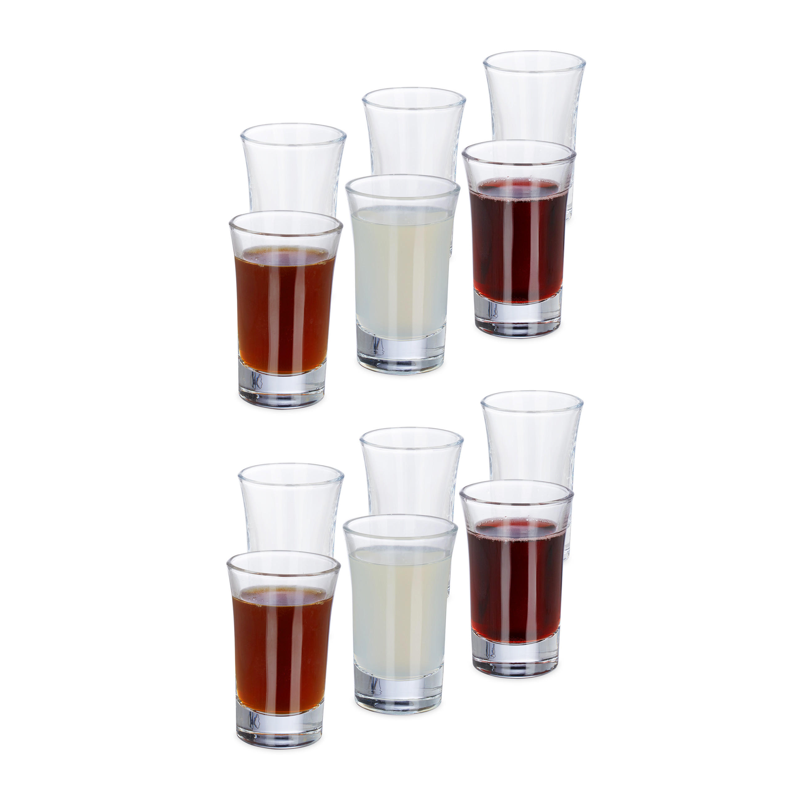 Relaxdays PANÁK Transparentní 12er-Set 4 cl