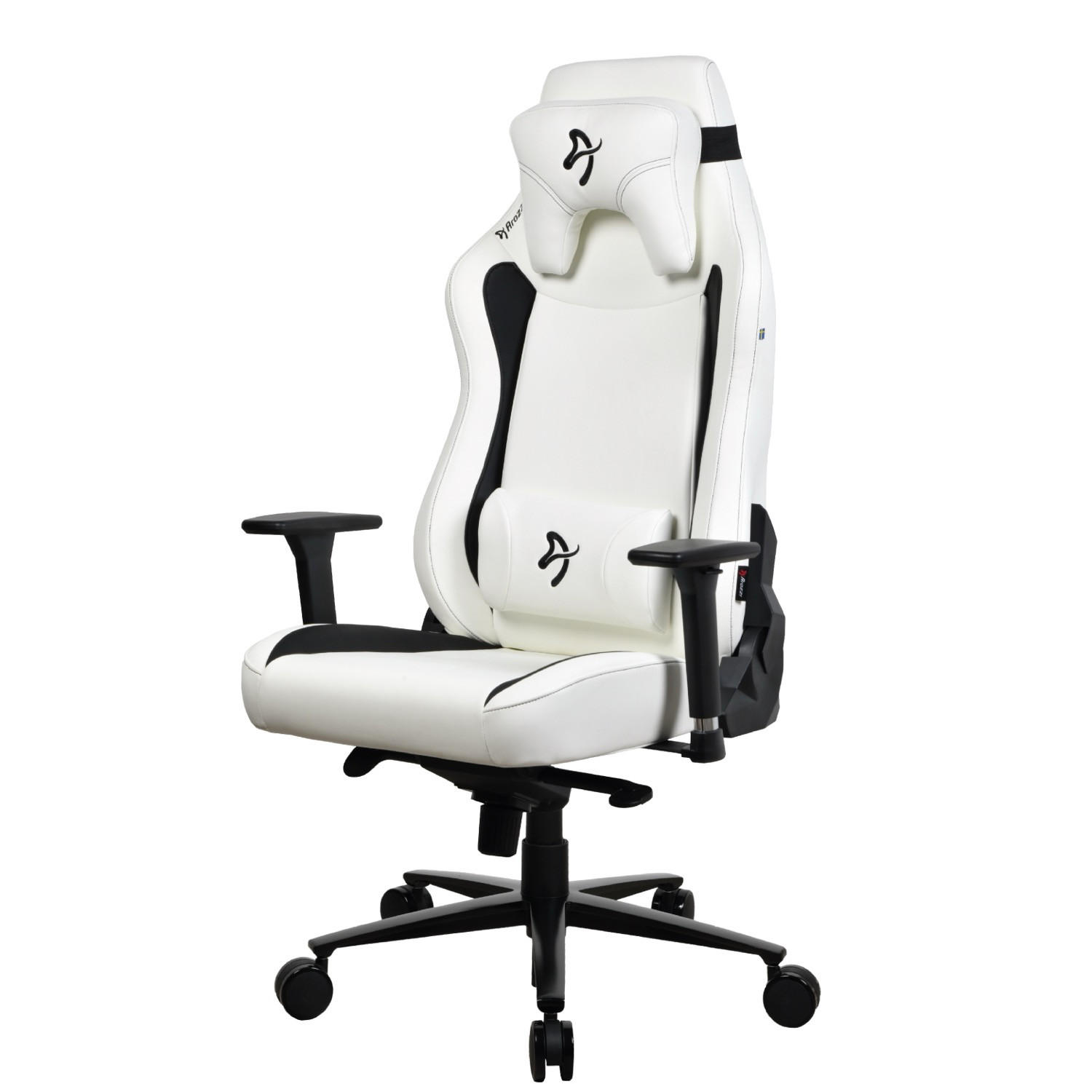 GAMINGSTUHL Vernazza XL SoftPU™ Weiß - Schwarz/Weiß, Kunststoff/Metall (76/138/53cm) - Arozzi