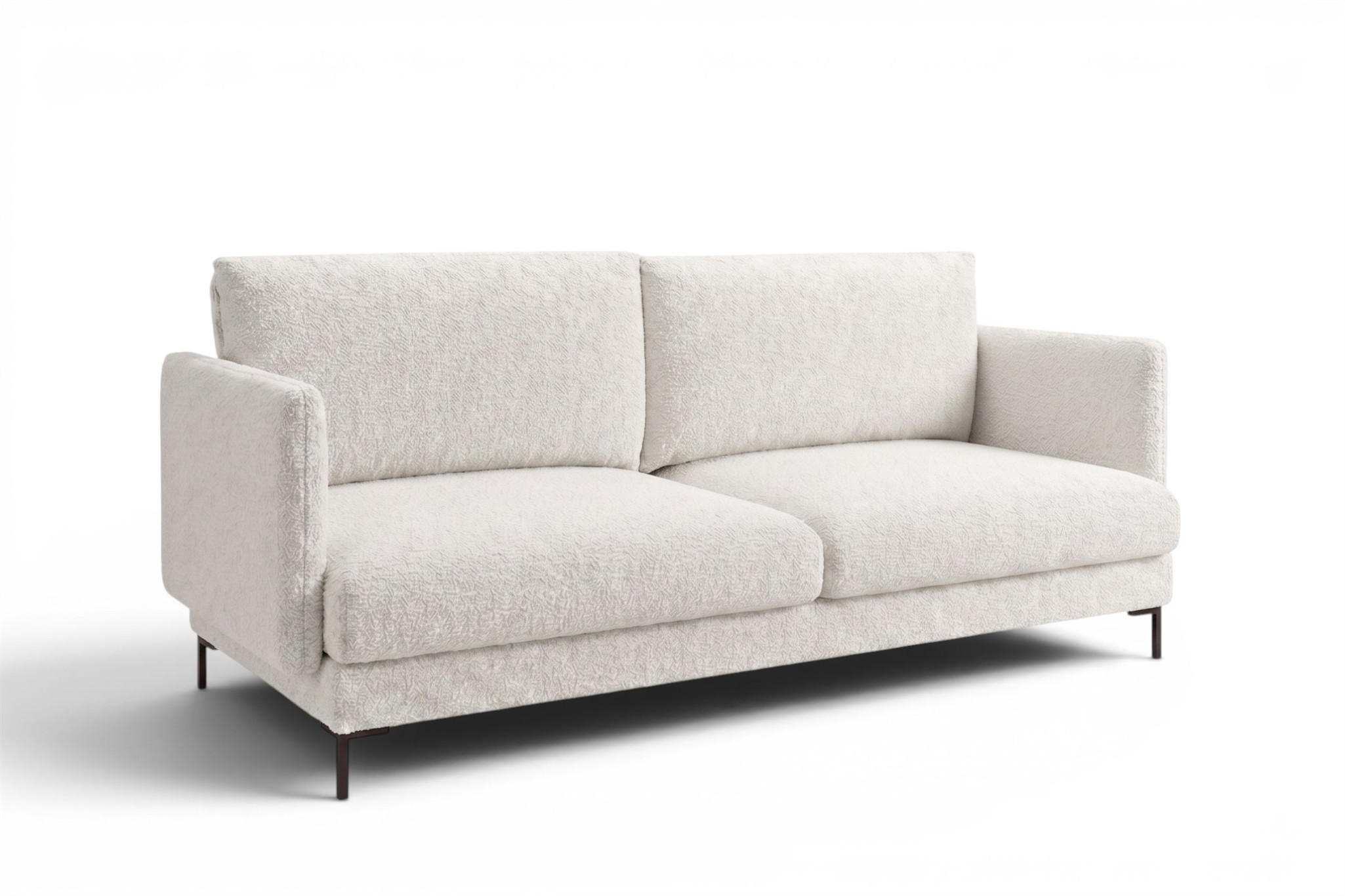 SOFA Helmer 3-sitzer In Stoff Baloo - Weiß, Holzwerkstoff/Textil (226/95/95cm) - Fun Möbel