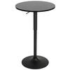 STEHTISCH 2in1Höhenverstellbar Ø 60 cm CHERI 106 cm Hoch Schwarz-Schwarz - Schwarz, Metall (60/60/106cm) - DELUKE