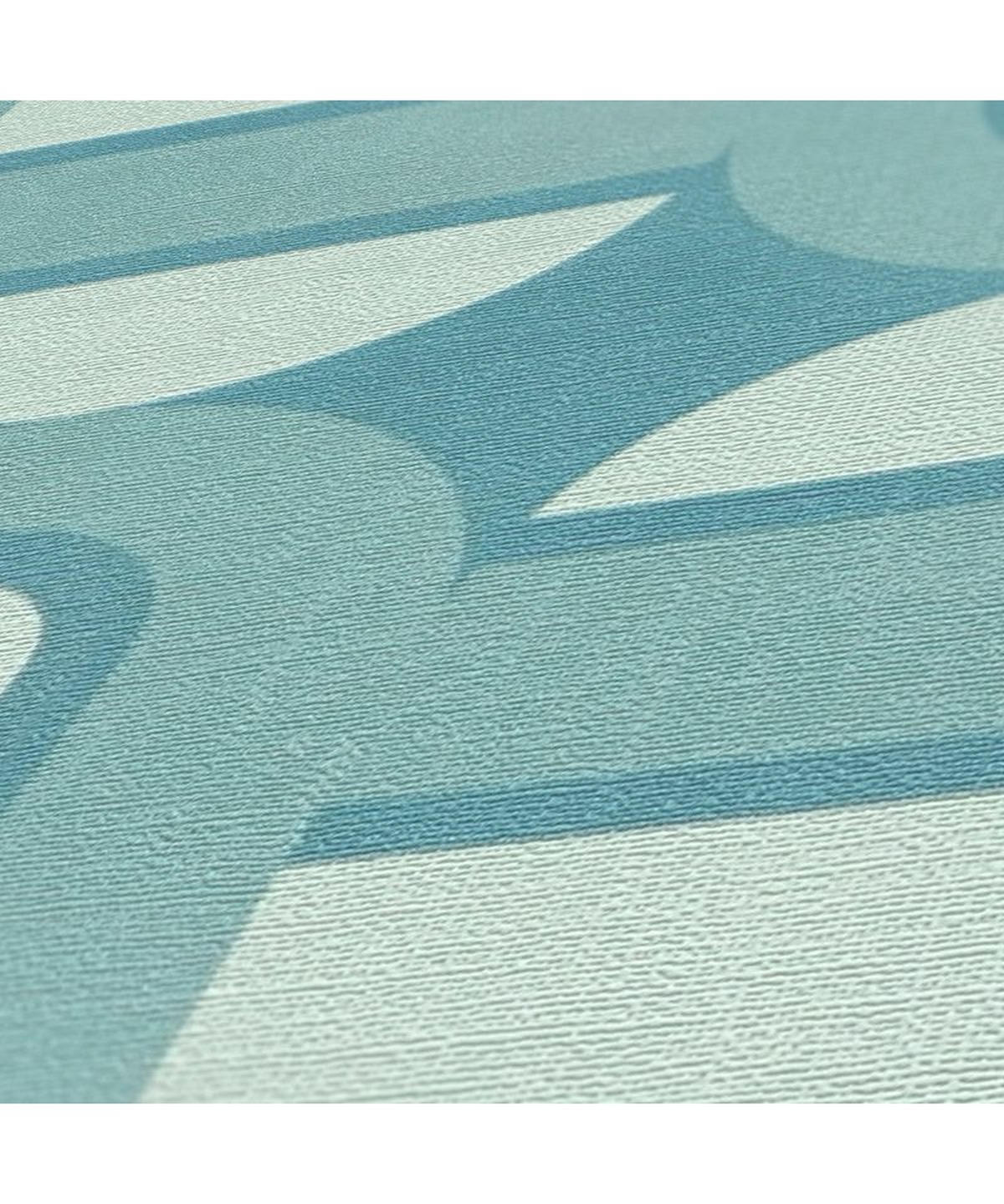 VLIESTAPETE Türkis 53/850 cm - Türkis, Textil (53/1cm) - KUNSTLOFT