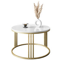 COUCHTISCH LORI GOLD - Goldfarben/Weiß, Holzwerkstoff (70/70/48cm) - Lookway