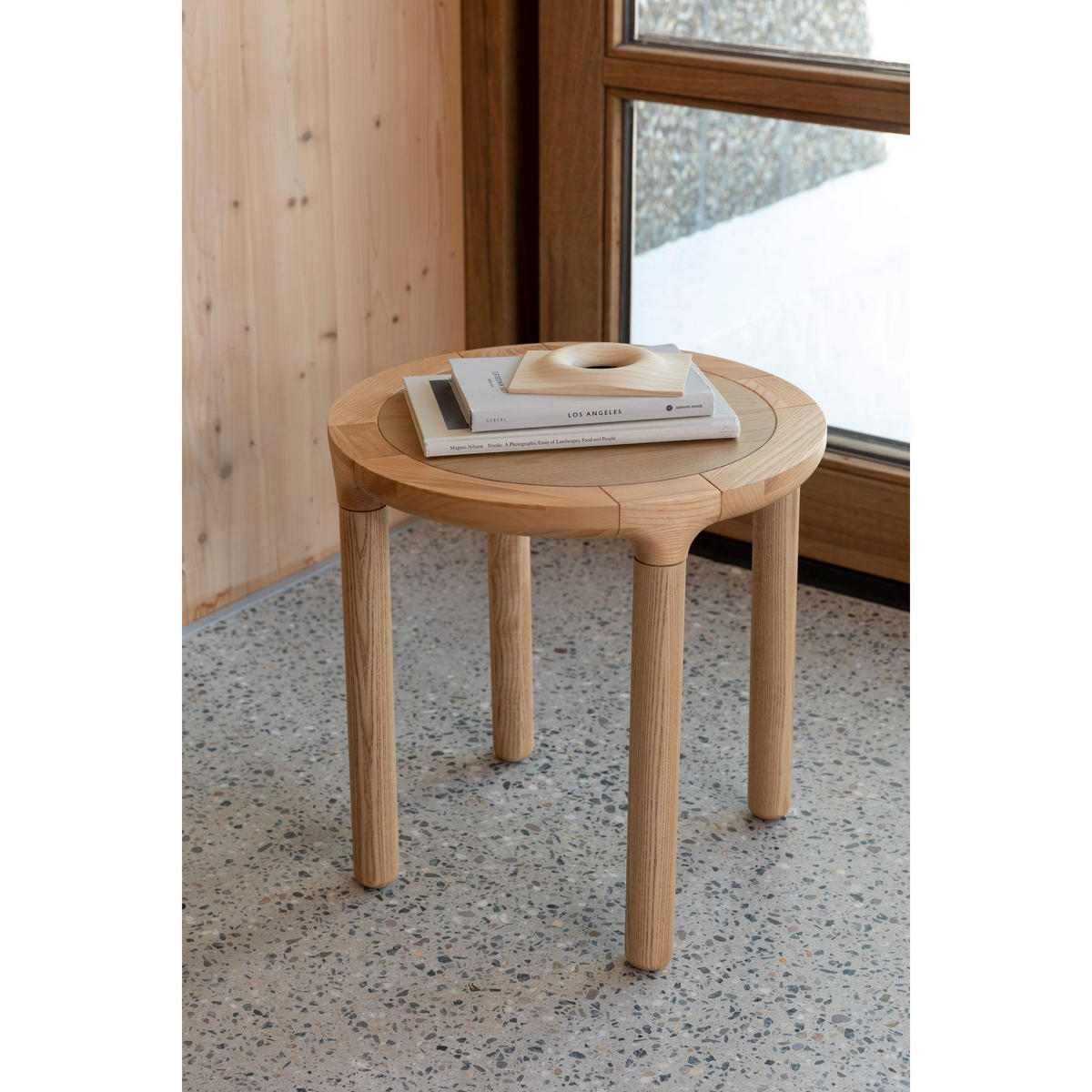BEISTELLTISCH Storm Rund 45 cm Natural - Naturfarben, Holz (45/45/45cm) - Zuiver