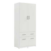 KLEIDERSCHRANK Weiß 91/197/52 - Weiß, Holzwerkstoff (91/197/52cm) - RAUMHIRSCH FURNITURE