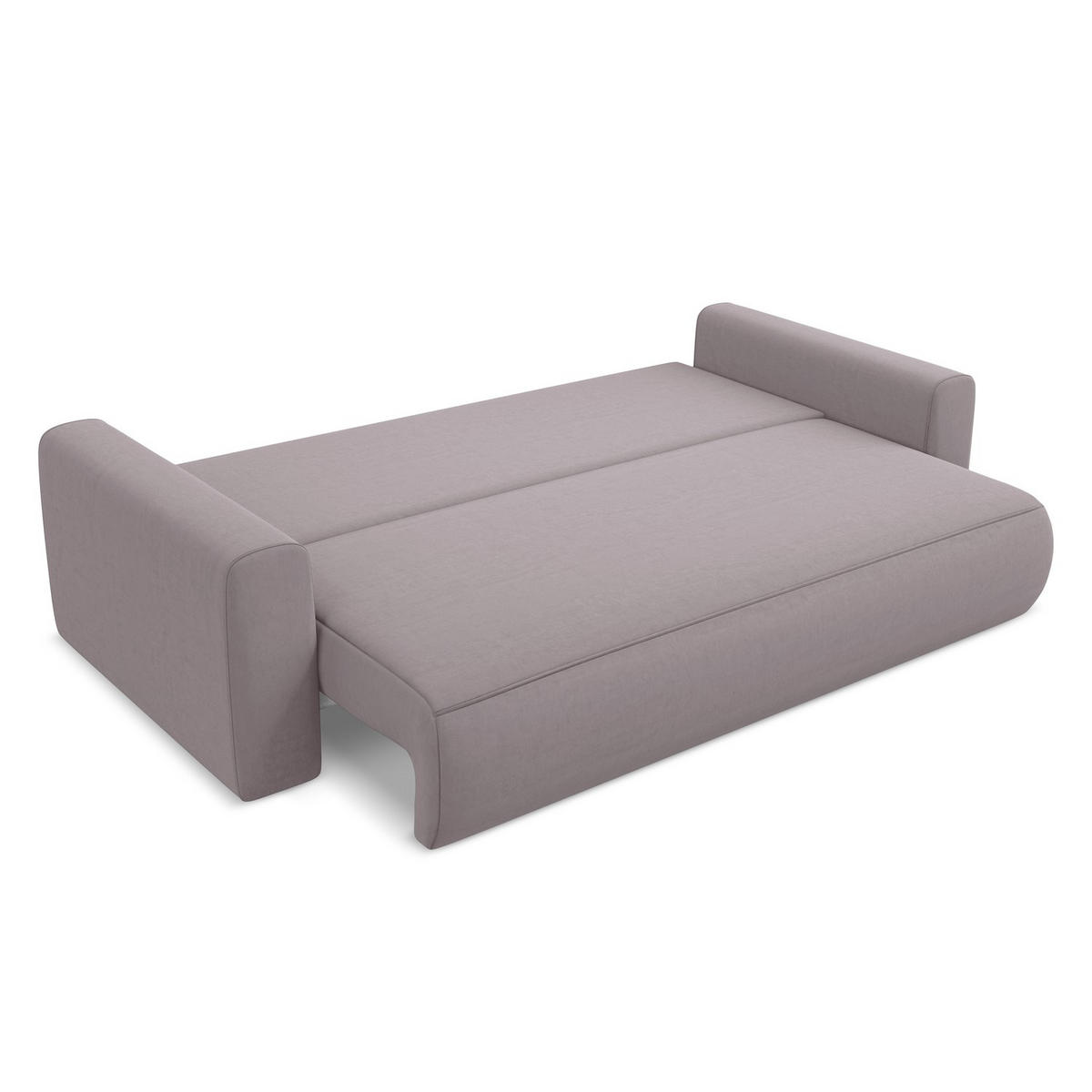 3-SITZER SOFA mit Schlaffunktion Samt Stoff Violett - Lila/Flieder, Kunststoff/Textil (238/82/105cm) - LaMiaSofa