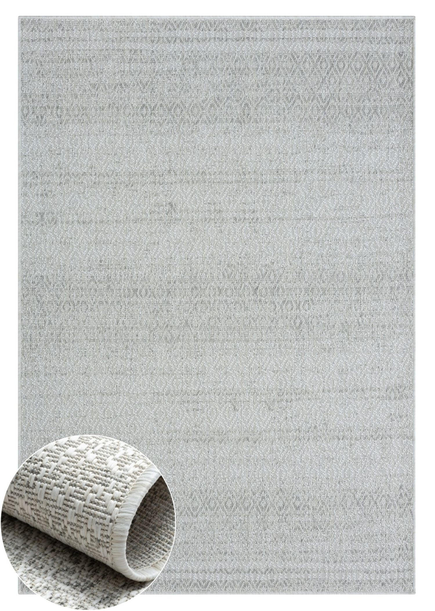 OUTDOORTEPPICH Cathrine Hellgrau,Silberfarben,Creme 200/300 cm - Hellgrau, Textil (200/300cm) - My-Rug