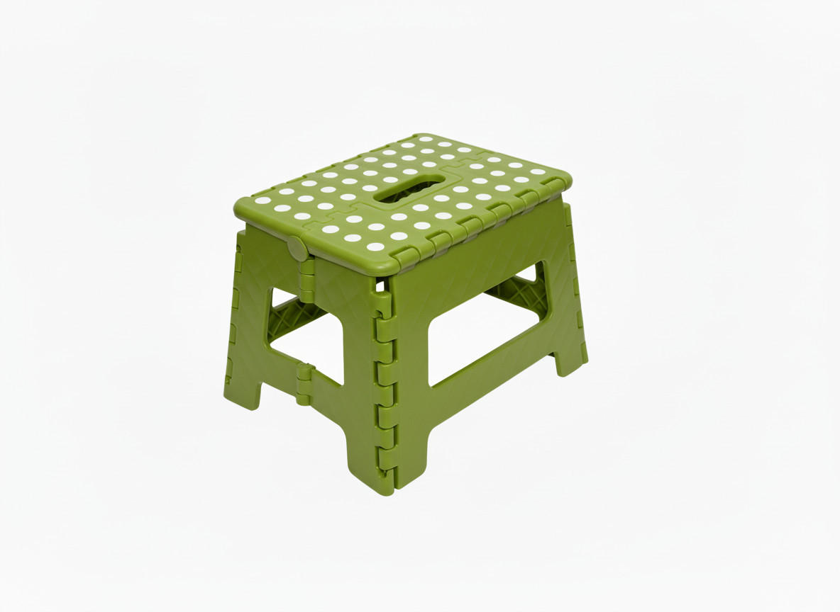 KLAPPHOCKER faltbar mit Anti-Rutsch Beschichtung, Tritthocker H 22 cm bis 150 KG belastbar, Grün - Grün, Paraffin (22/29/22cm)