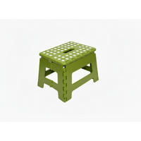 KLAPPHOCKER faltbar mit Anti-Rutsch Beschichtung, Tritthocker H 22 cm bis 150 KG belastbar, Grün - Grün, Paraffin (22/29/22cm)