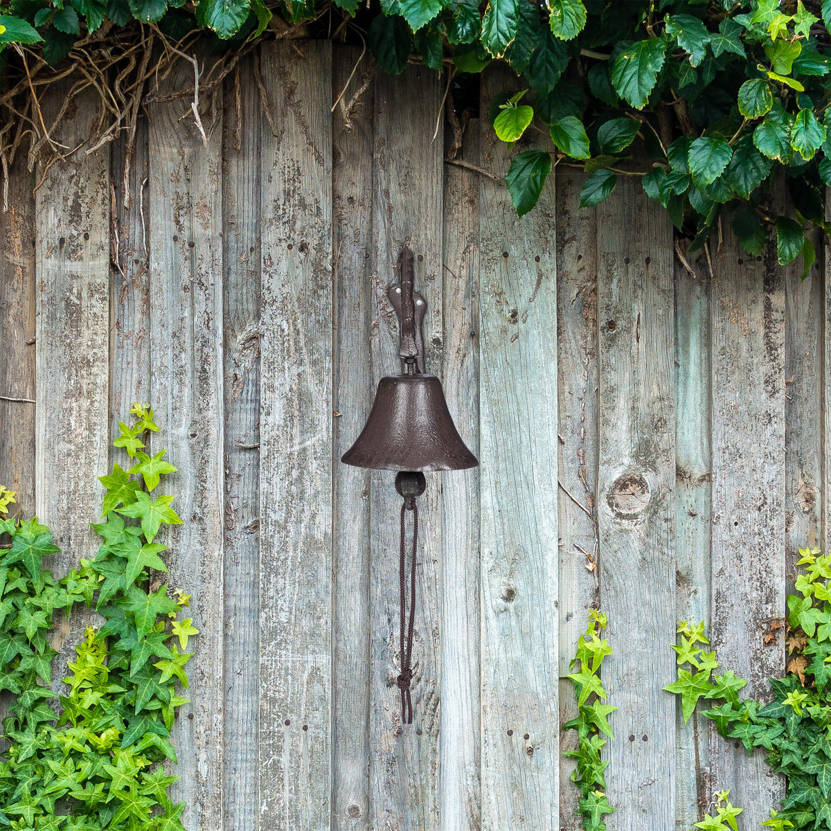 TÜRGLOCKE - Dunkelbraun, Metall (10/16/13cm) - Relaxdays