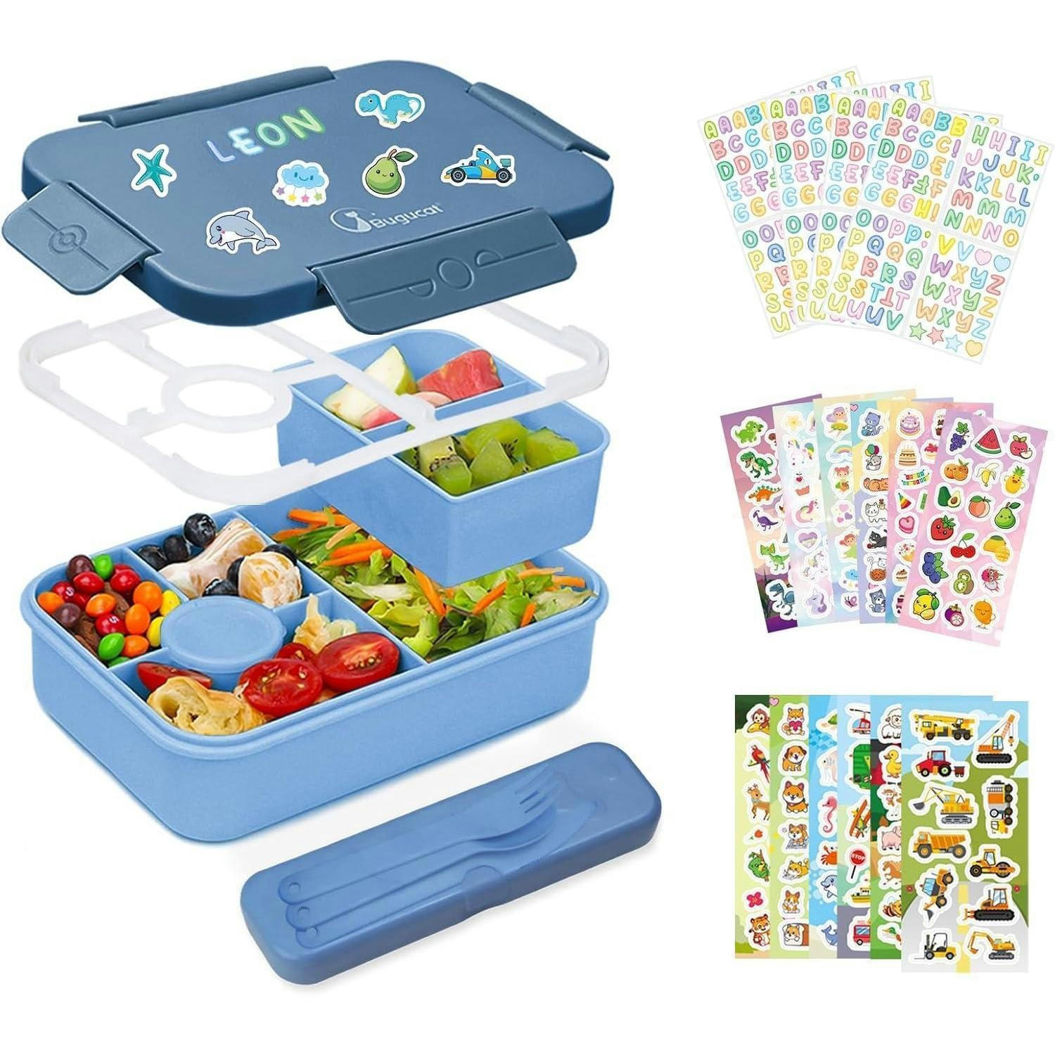 BROTDOSE Kinder mit Fächern 1300ML dunkelblau - Blau, Kunststoff (15/5.5/22cm)