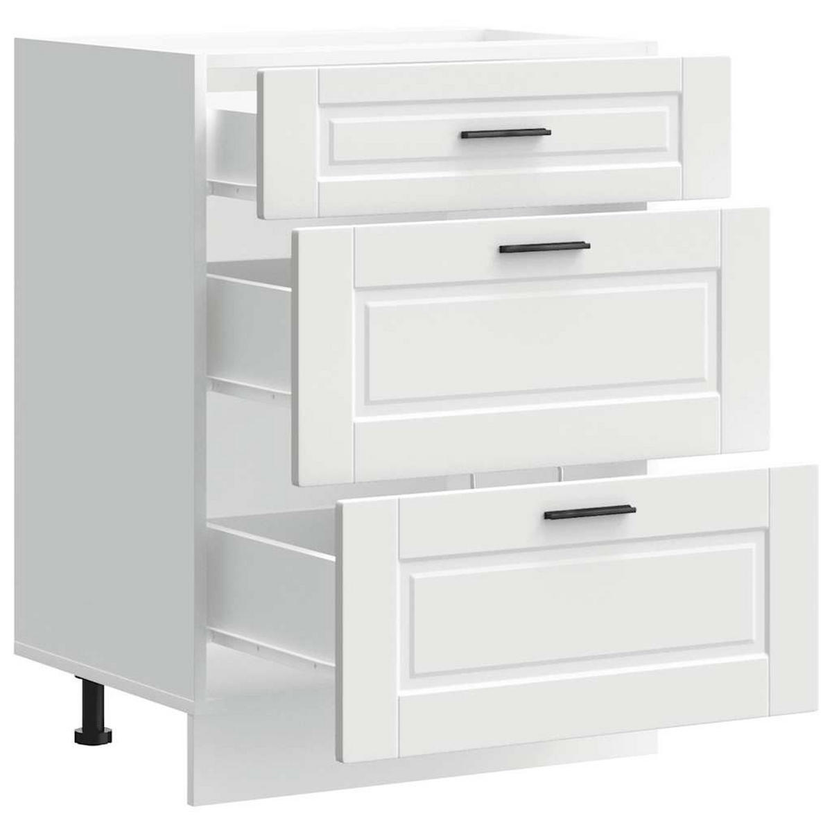 KÜCHENUNTERSCHRANK Samu Weiß 60x46x81,5 cm - Weiß, Holz (60/81.5/46cm) - DELUKE