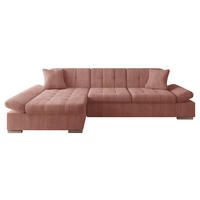 ECKSOFA Malwi Cord, Seite: Links - Dunkelrosa, Holz/Textil (278/161cm) - MIRJAN24
