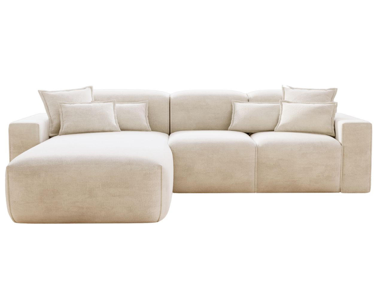 ECKSOFA Leni Beige Links - Beige, Holz/Textil (265/180cm) - Graingold