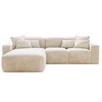 ECKSOFA Leni Beige Links - Beige, Holz/Textil (265/180cm) - Graingold