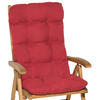 HOCHLEHNERAUFLAGE Flair HL 120/50/8cm Rot - Rot, Textil (50/8/120cm) - Beautissu 