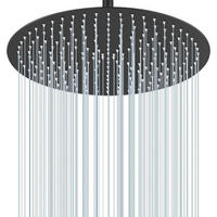 REGENDUSCHE 40 cm Schwarz Edelstahl 304 - Schwarz, Metall (40.6/12.7/40.6cm)