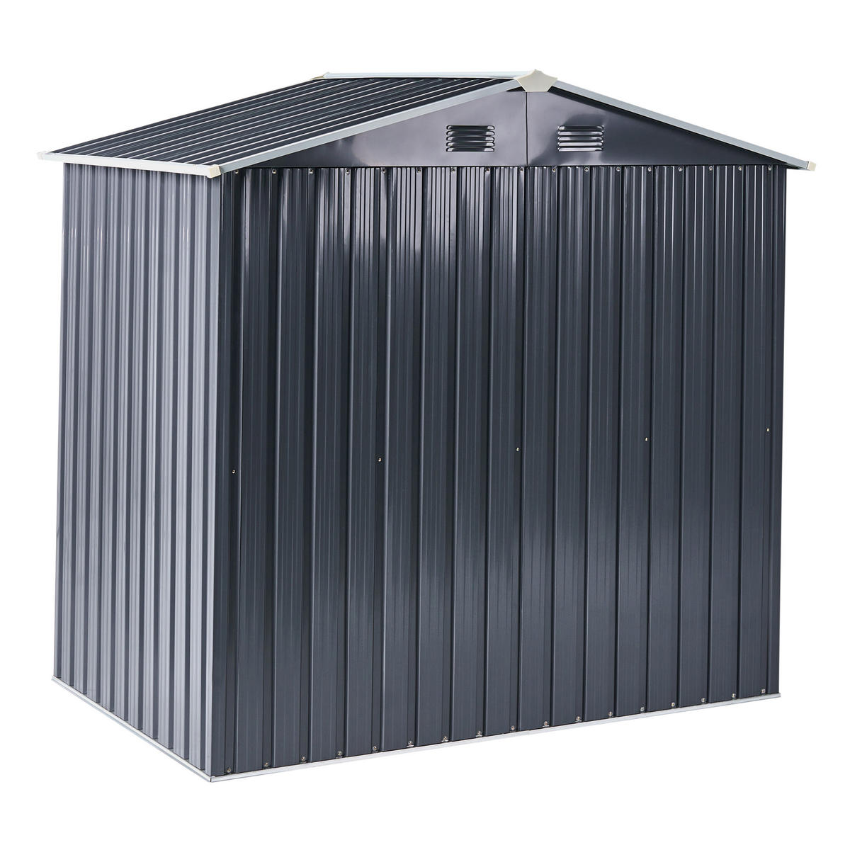 CASĂ PENTRU UNELTE 194 cm 118 cm gri grafit Cirella - alb/grafit, metal (194/184/118cm) - Beliani