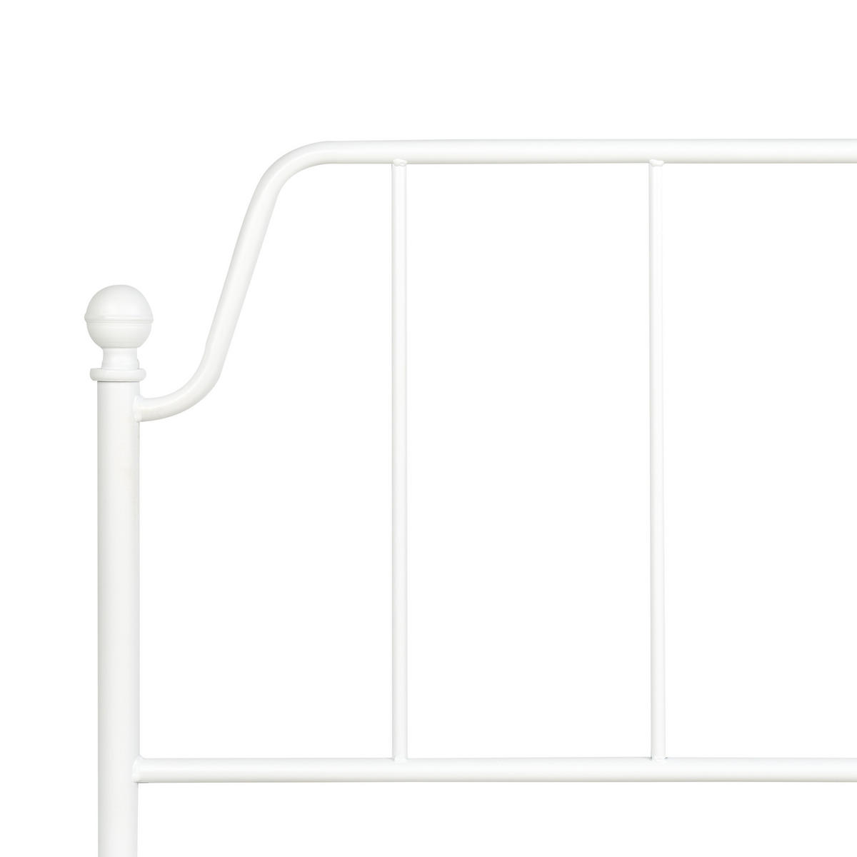 BETT mit Lattenrost 160/200 cm Weiß Mauressac - Weiß, Metall (160/200cm) - Beliani