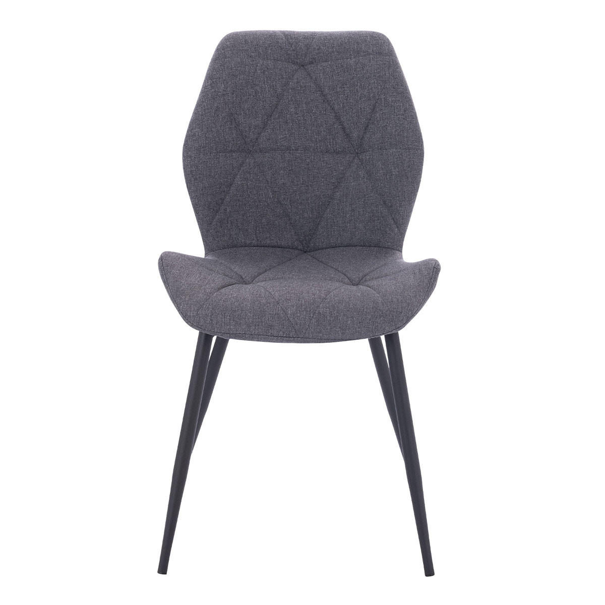 ESSZIMMERSTUHL JAMIE 2er Set Stoff Dunkelgrau - Anthrazit/Schwarz, Textil (47/84/48cm) - SVITA