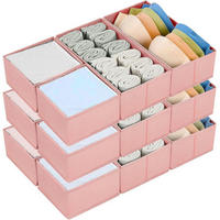 SCHUBLADEN Organizer faltbar für Kleiderschrank, 12-teilig Rosa - Rosa, Textil (15/9/30cm)