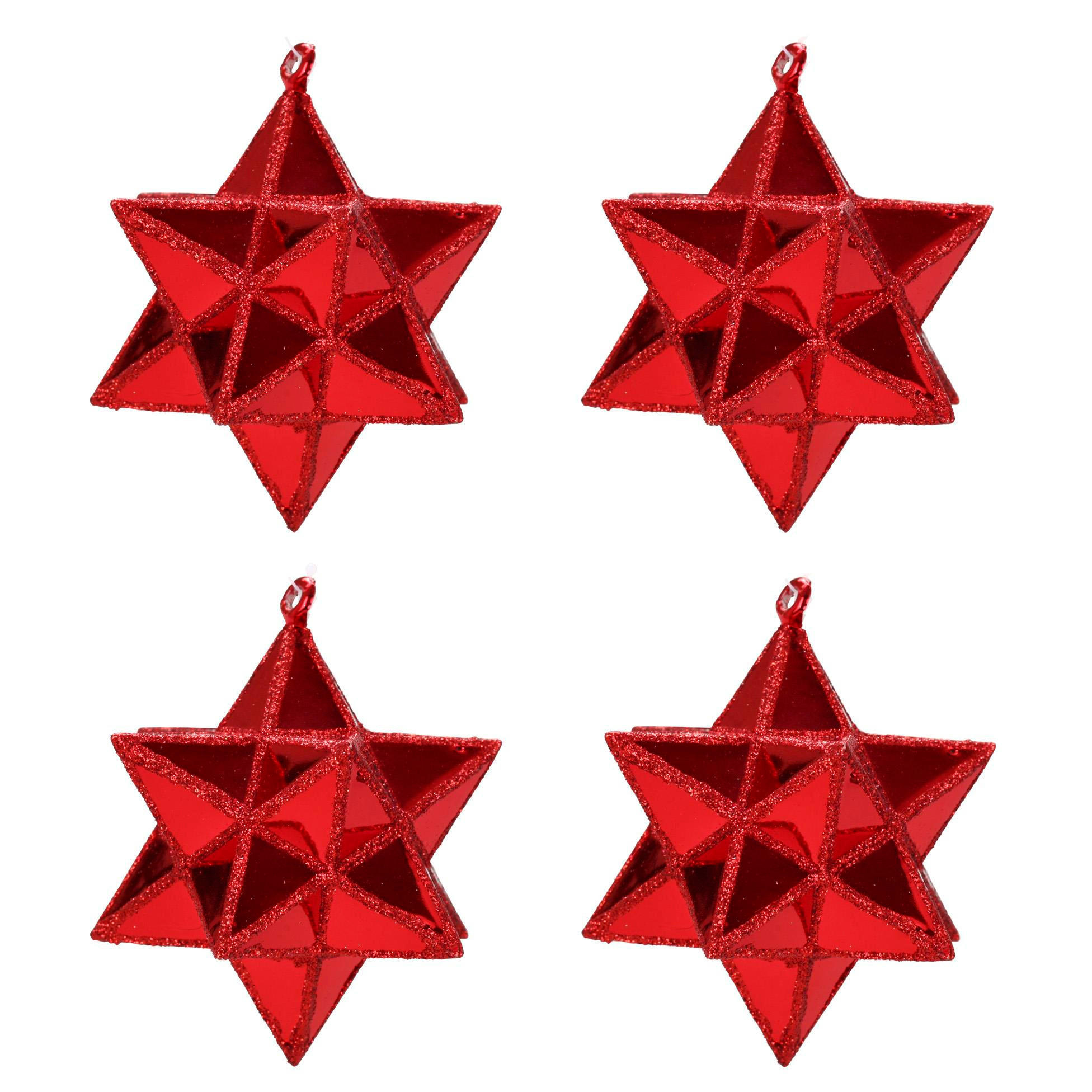 WEIHNACHTSKUGELN-SET aus Kunststoff 7,5/7,5/7,5 cm - Rot, Kunststoff (7.5/7.5/7.5cm) - Homea