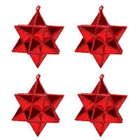 WEIHNACHTSKUGELN-SET aus Kunststoff 7,5/7,5/7,5 cm - Rot, Kunststoff (7.5/7.5/7.5cm) - Homea