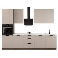 KÜCHENZEILE 300 cm - Sorento KS1-M300 - in Beige/Dunkle Eiche - Eichefarben/Beige, Holz (300/247/58cm)
