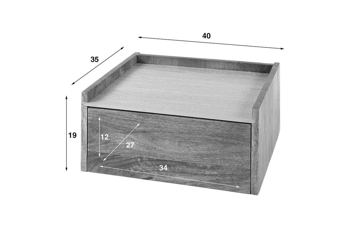 NACHTTISCH NORYN Holz Mango - Braun, Holz (40/19/35cm) - KAWOLA