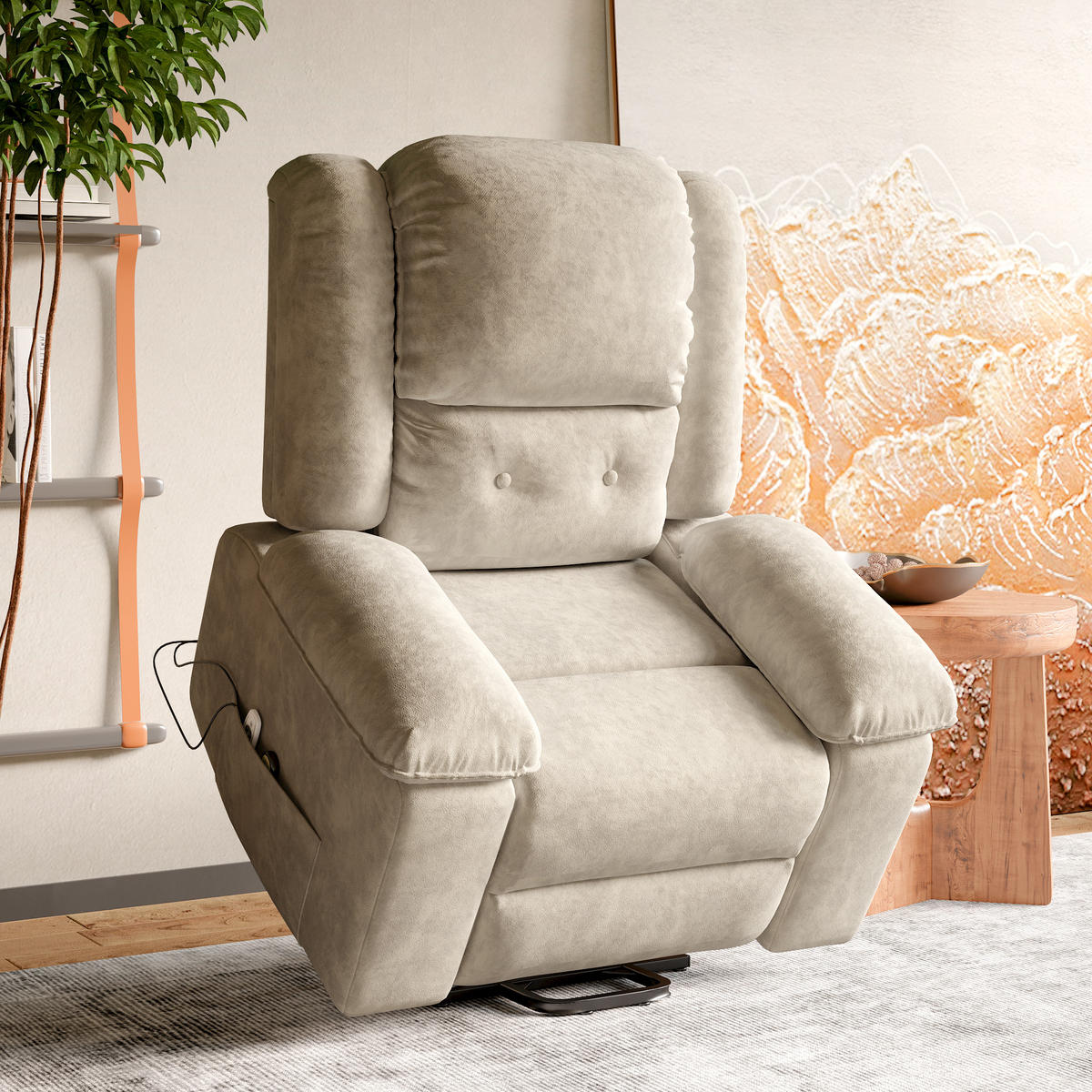 FERNSEHSESSEL Massagesessel Elektrisch mit Liege- & Wärmefunktion, Braun - Braun, Metall (102/106/93cm)