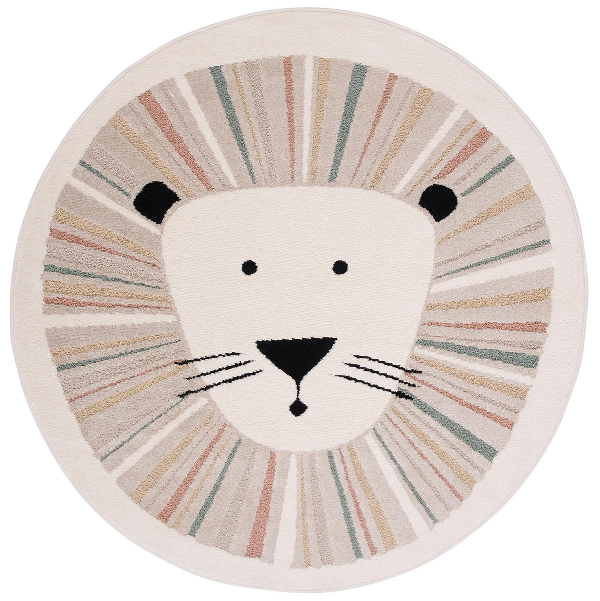 KINDER TEPPICH HAPPY KIDS - Beige/Schwarz, Textil (120/120cm) - Pergamon
