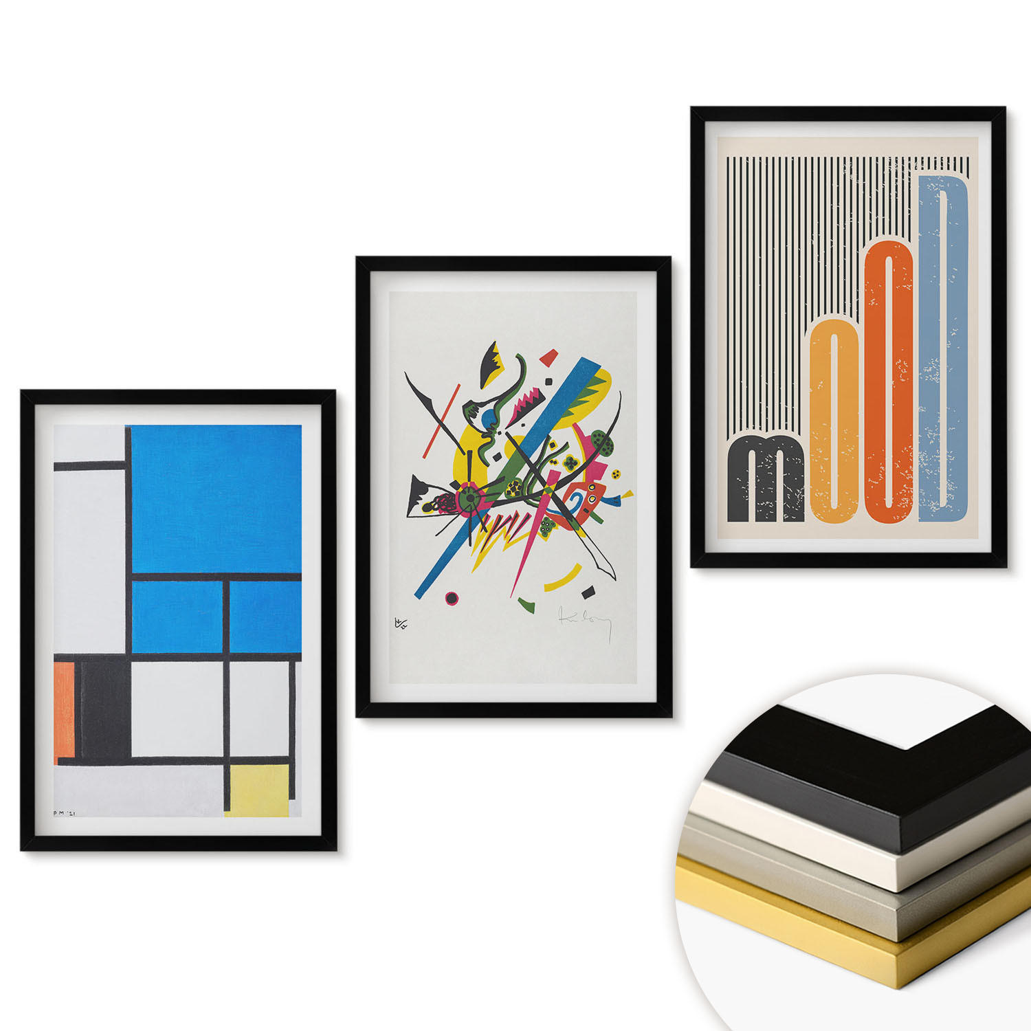 ArtPrintCave Wandbilder Schwarz 40x60 cm
