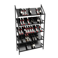 WEINREGAL für 60 Flaschen aus Metall, schwarz Bordeaux - Schwarz, Metall (100/170/30cm) - Metalo Pro