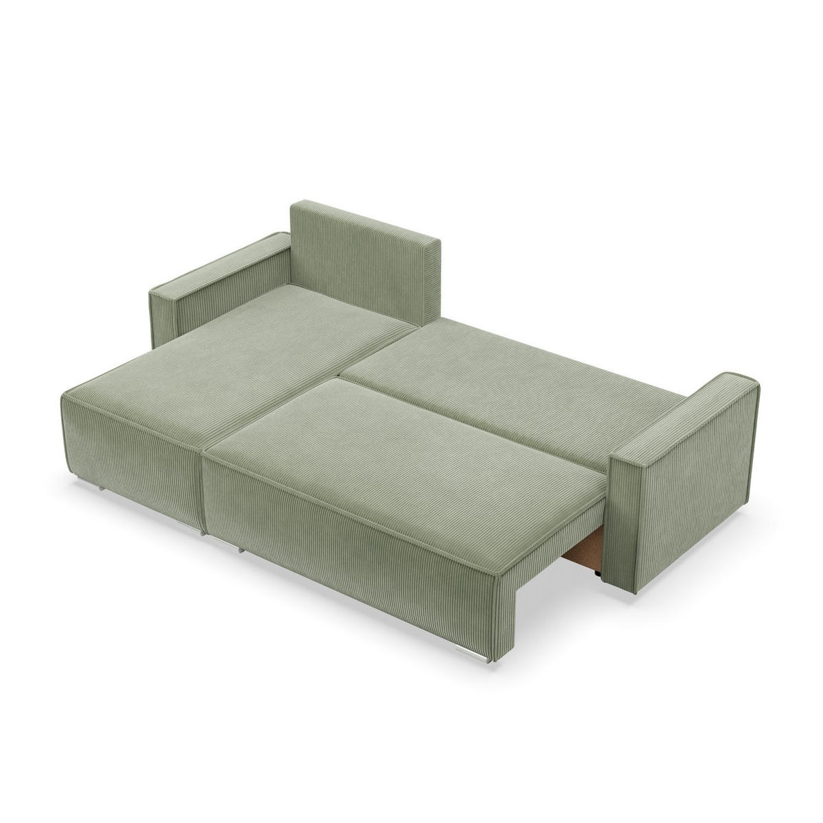 ECKSOFA MIT SCHLAFFUNKTION NOTO BONELL Grün - Grün, Textil (142/231cm) - Mebligo
