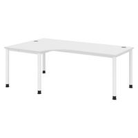 SCHREIBTISCH Serie-H 120/200/74 cm in Weiß/Weiß - Weiß, Holzwerkstoff (120/200/74cm) - bümö