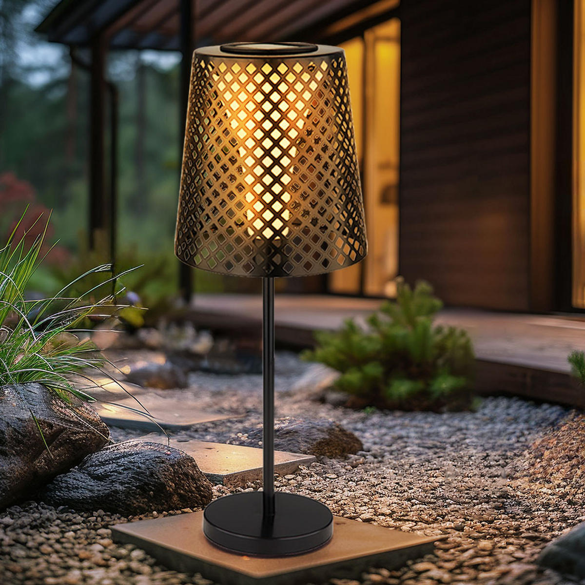 LED AUSSENLEUCHTE Metall Schwarz - Schwarz, Metall (18/18/50cm)