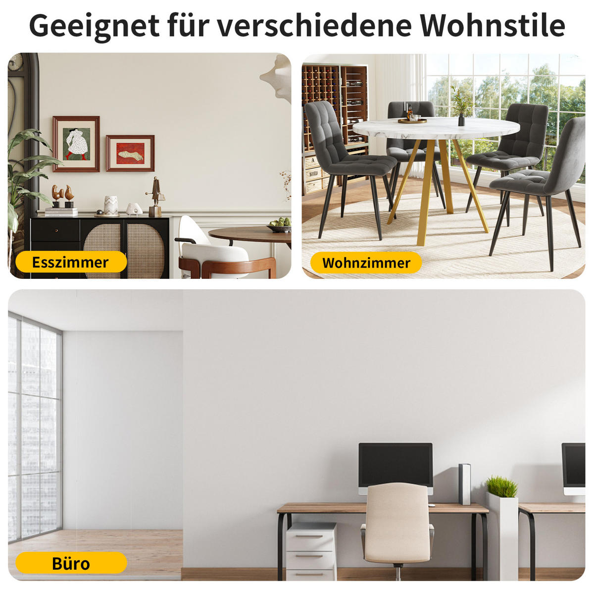 ESSTISCH 80/80/75 cm in Weiß/Gold mit Marmoroptik und Metallgestell - Weiß, Holzwerkstoff (80/80/75cm) - Flora Grace