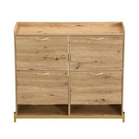 SCHUHSCHRANK Holzfarbe 108.5/24/100 cm - Naturfarben, Holzwerkstoff (108.5/100/24cm) - PANGIVO