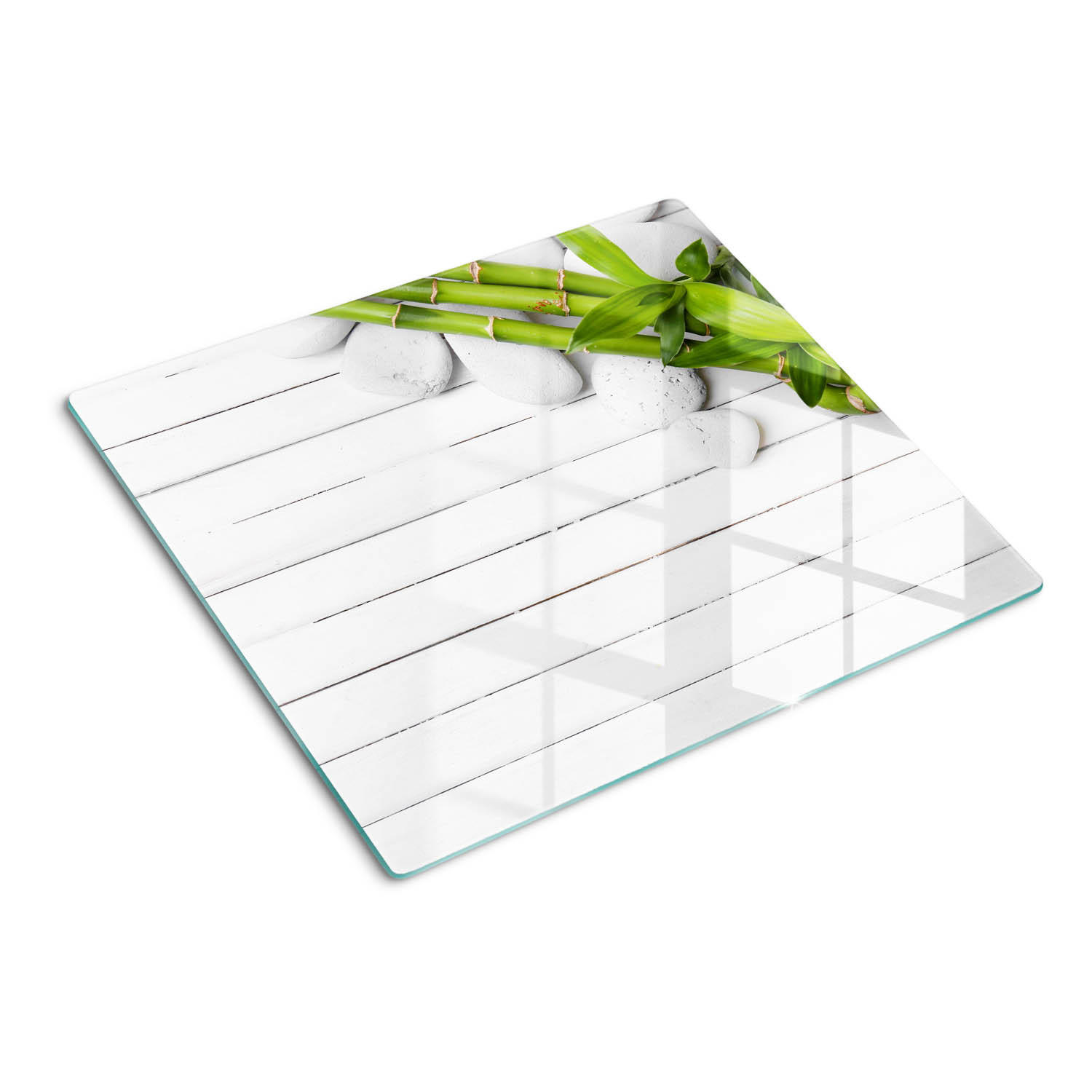 GLASPLATTE 60x52 cm Bambus - Grün, Glas (60/0.4/52cm) - TULUP