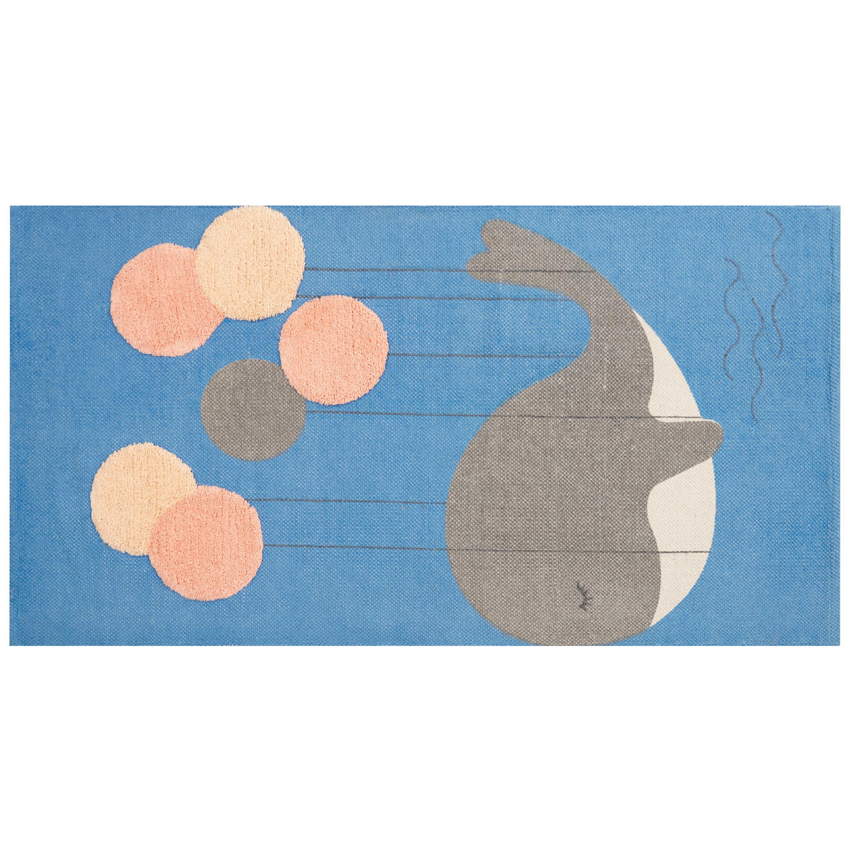 KINDERTEPPICH Balabang 150/80 cm - Blau, Textil (80/150cm) - Beliani