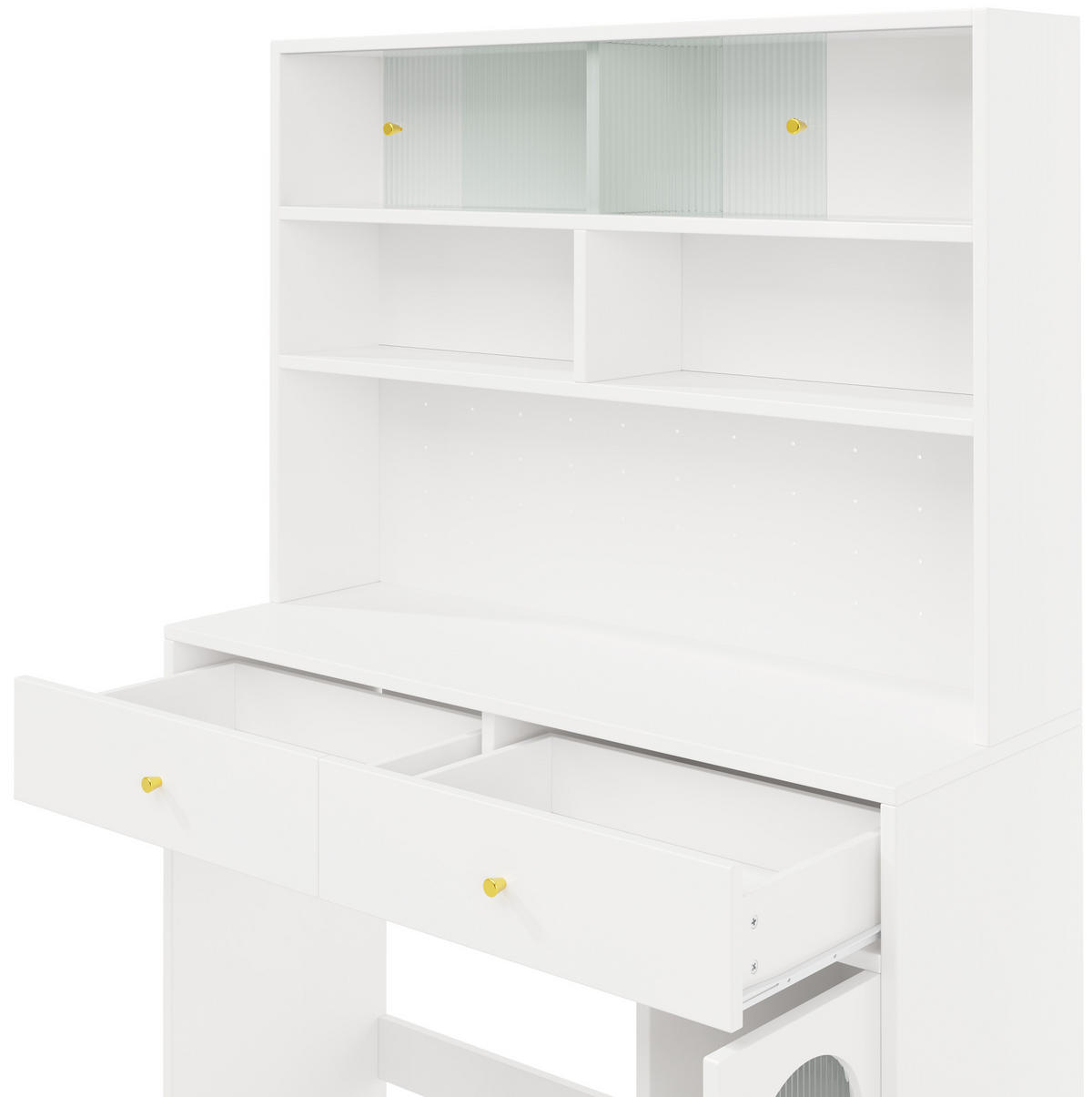 BUFFET 120/180/45 cm Weiß aus MDF mit Hakenleiste - Weiß, Holzwerkstoff (45/180/120cm) - OKMYHOME