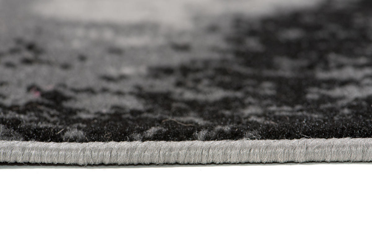 TEPPICH LUXURY Dunkelgrau Dreiecke Meliert 180/250 cm - Graphitfarben, Textil (180/250cm) - Tapiso