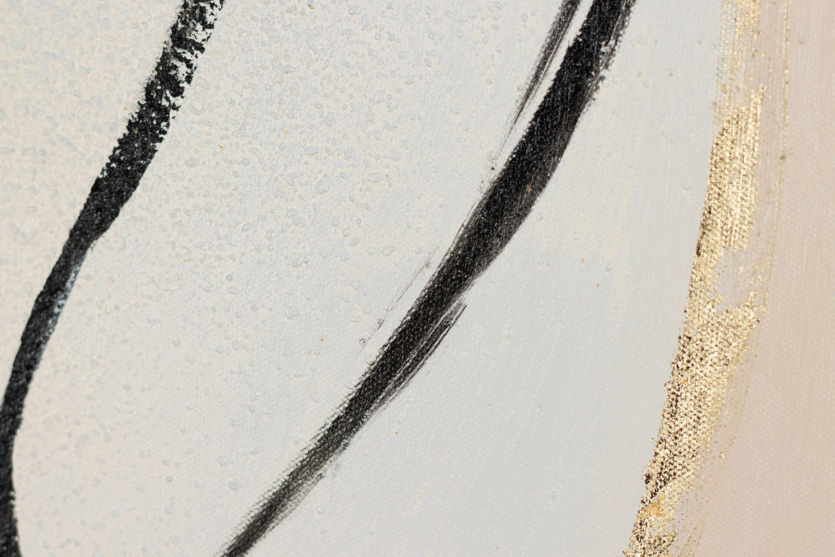 OLEJOMAĽBA 50/75 cm, Zvieratá - čierna/béžová, drevo/textil (50/75cm) - KUNSTLOFT